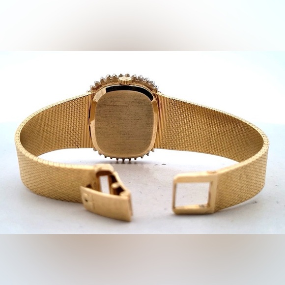 Vintage Omega Cal.625 14K Yellow Gold Diamond Manual Wind Watch - Picture 6 of 7